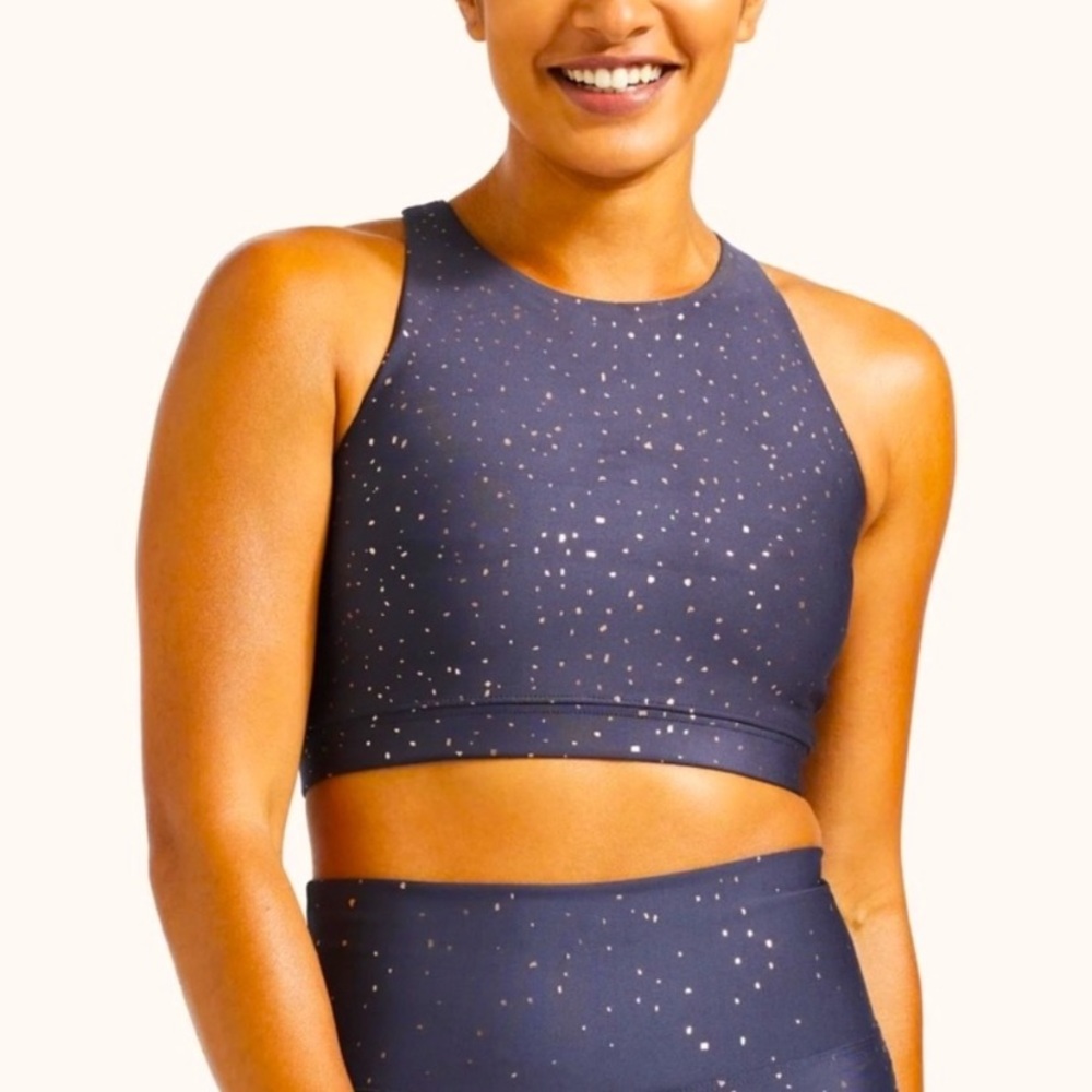 Peloton Show up Sparkle | High Neck Sports Bra | Like New